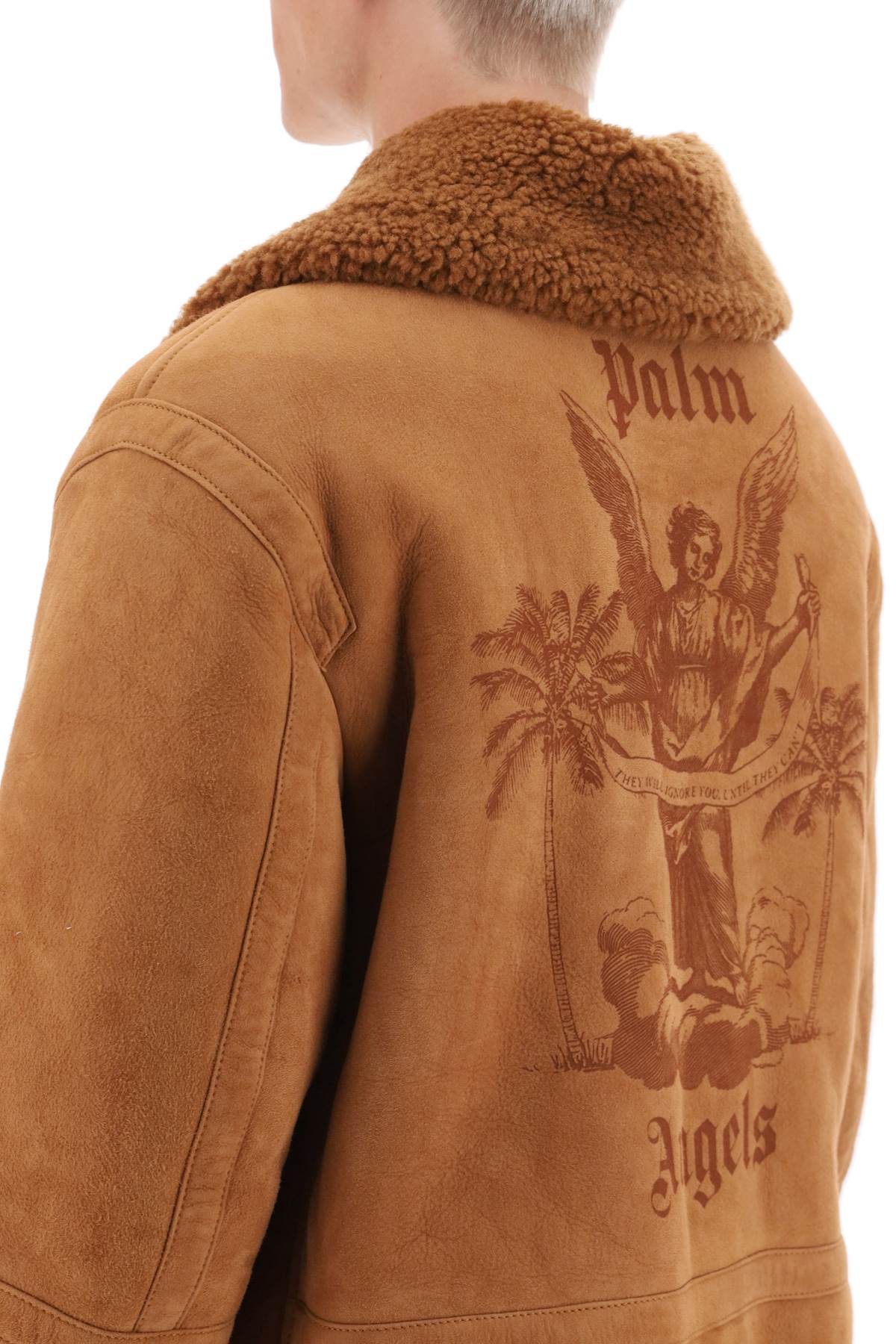 Palm Angels Palm angels university shearling jacket