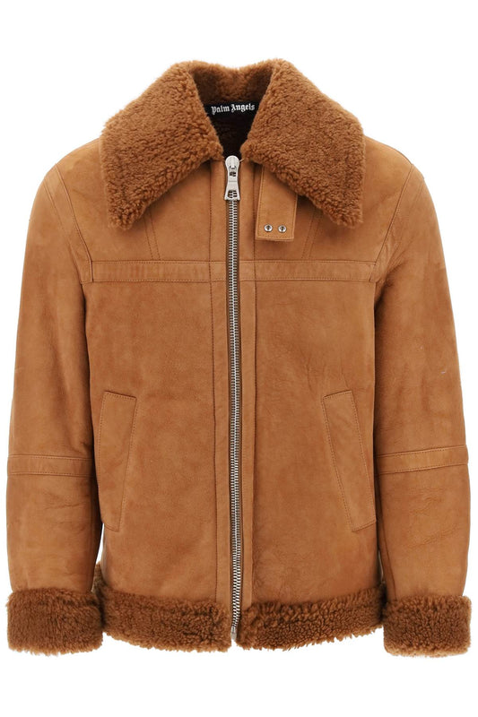 Palm Angels Palm angels university shearling jacket