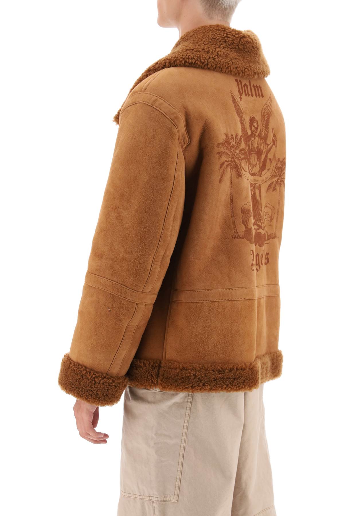 Palm Angels Palm angels university shearling jacket