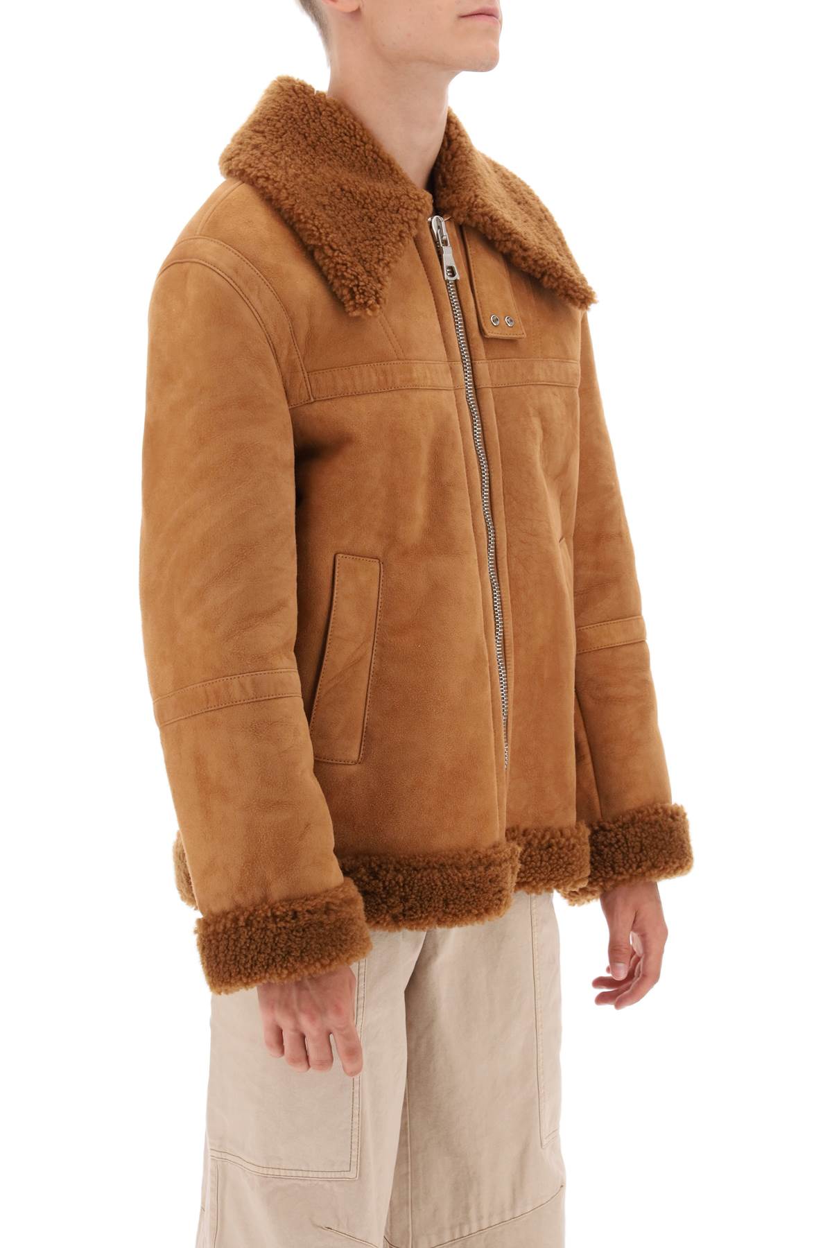 Palm Angels Palm angels university shearling jacket