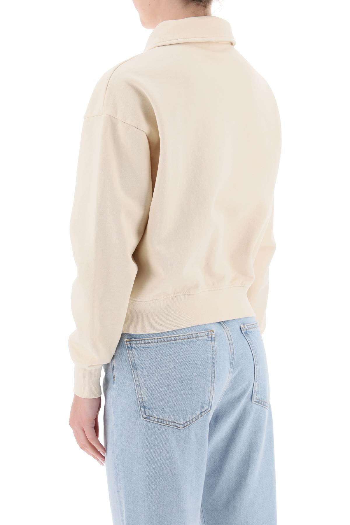 Sporty & Rich Sporty rich cropped polo sweatshirt