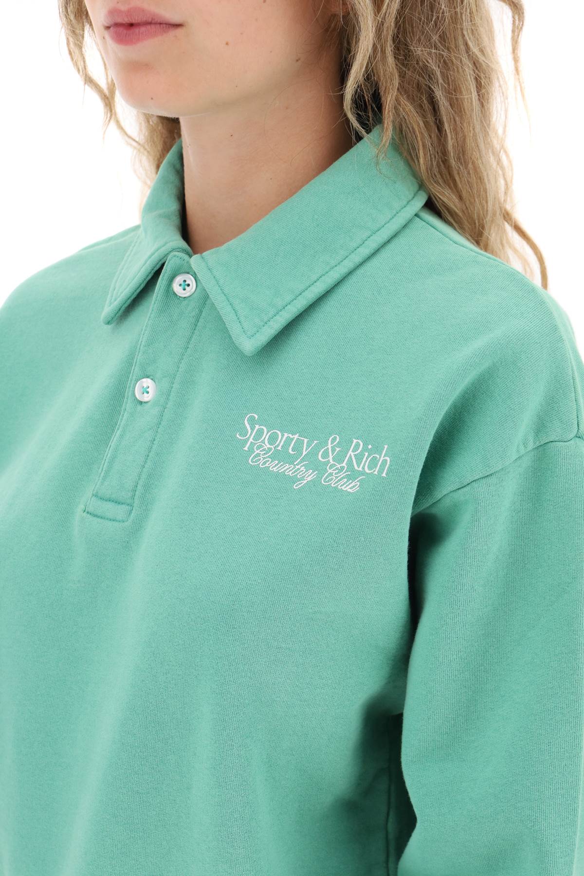 Sporty & Rich Sporty rich 'sr country club' polo sweatshirt