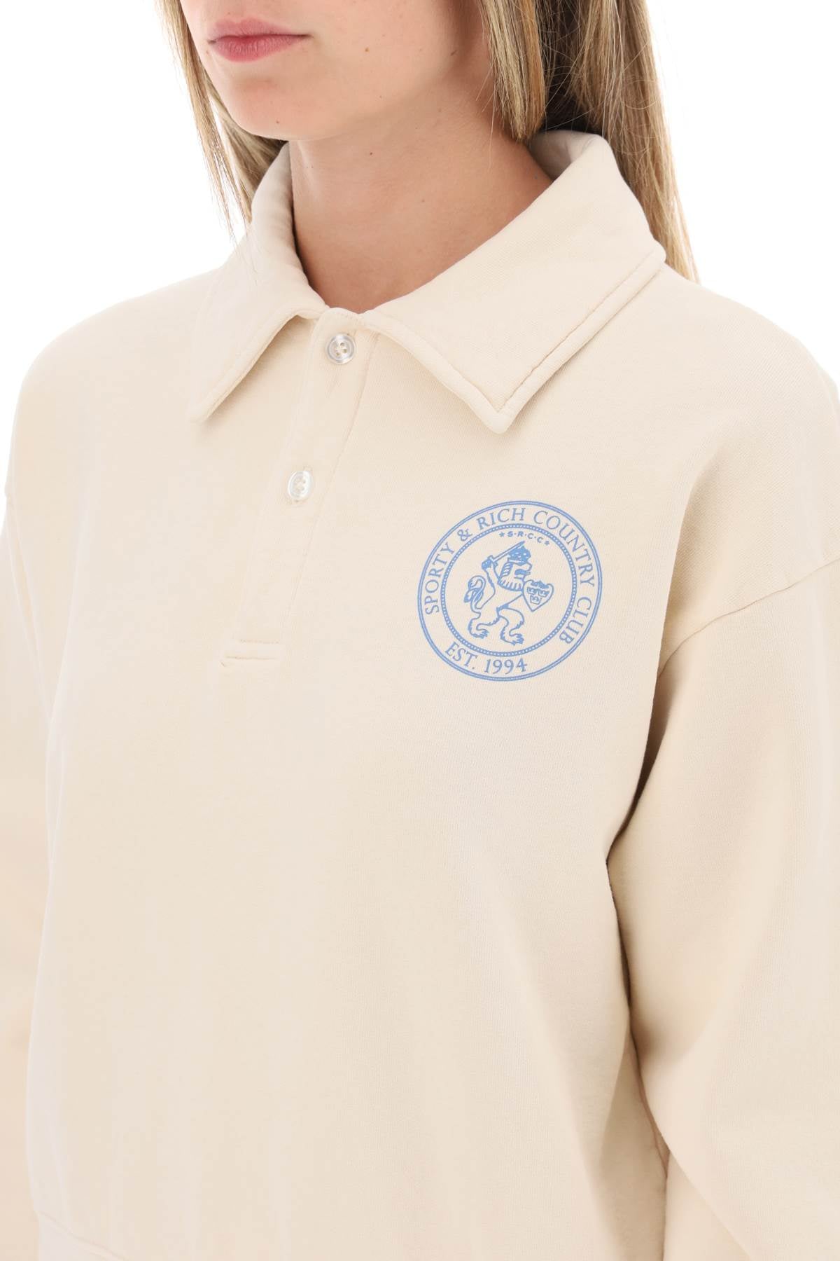 Sporty & Rich Sporty rich lion crest sweatshirt with collar