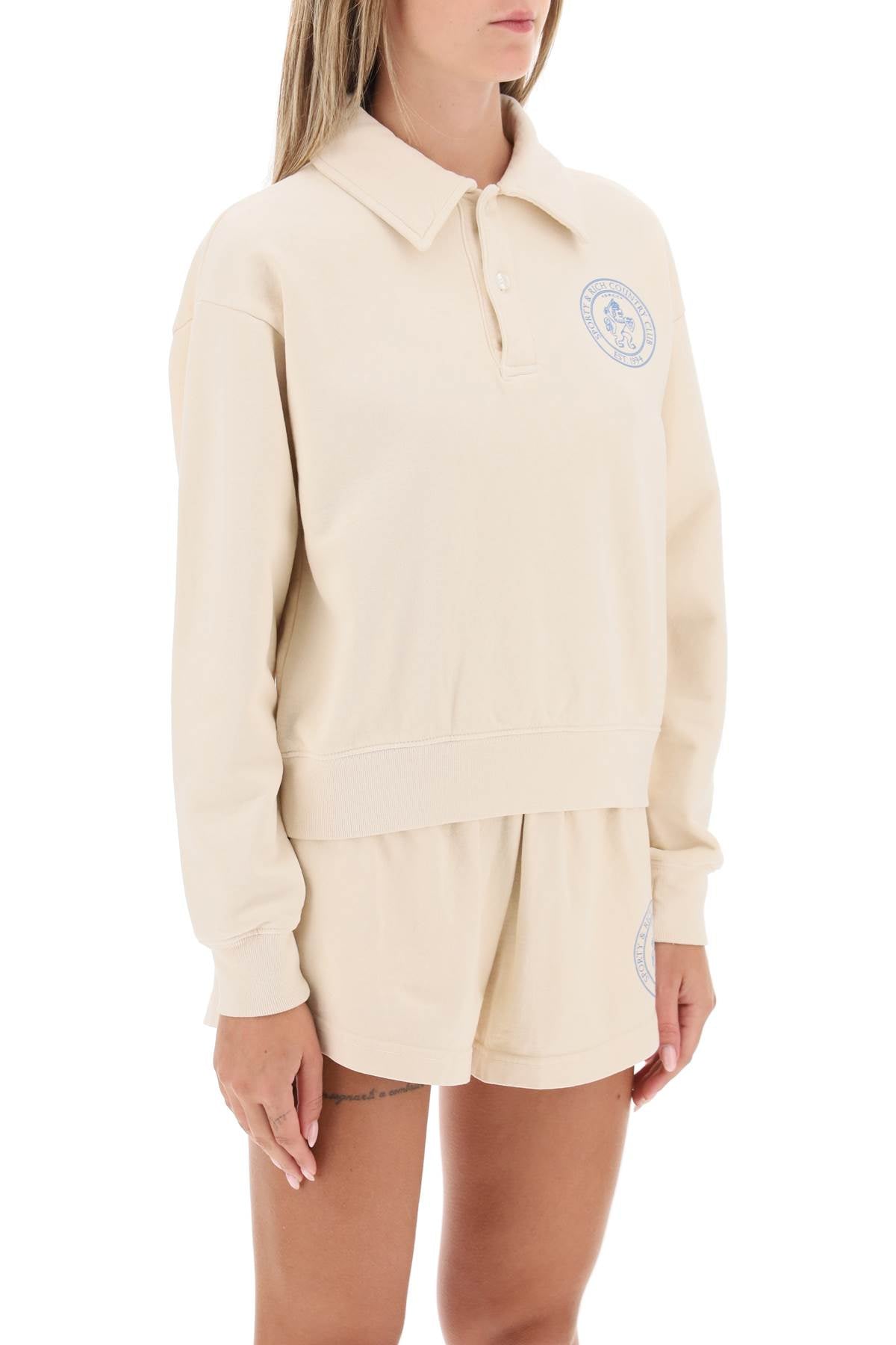 Sporty & Rich Sporty rich lion crest sweatshirt with collar