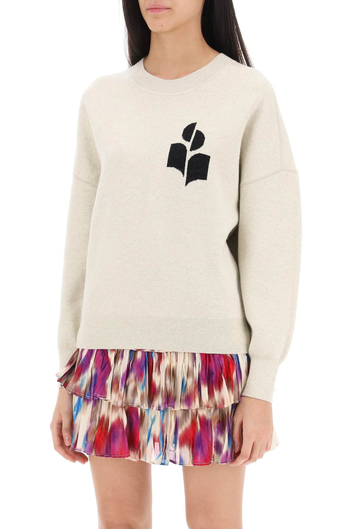 Marant ETOILE Isabel marant etoile atlee sweater with logo intarsia