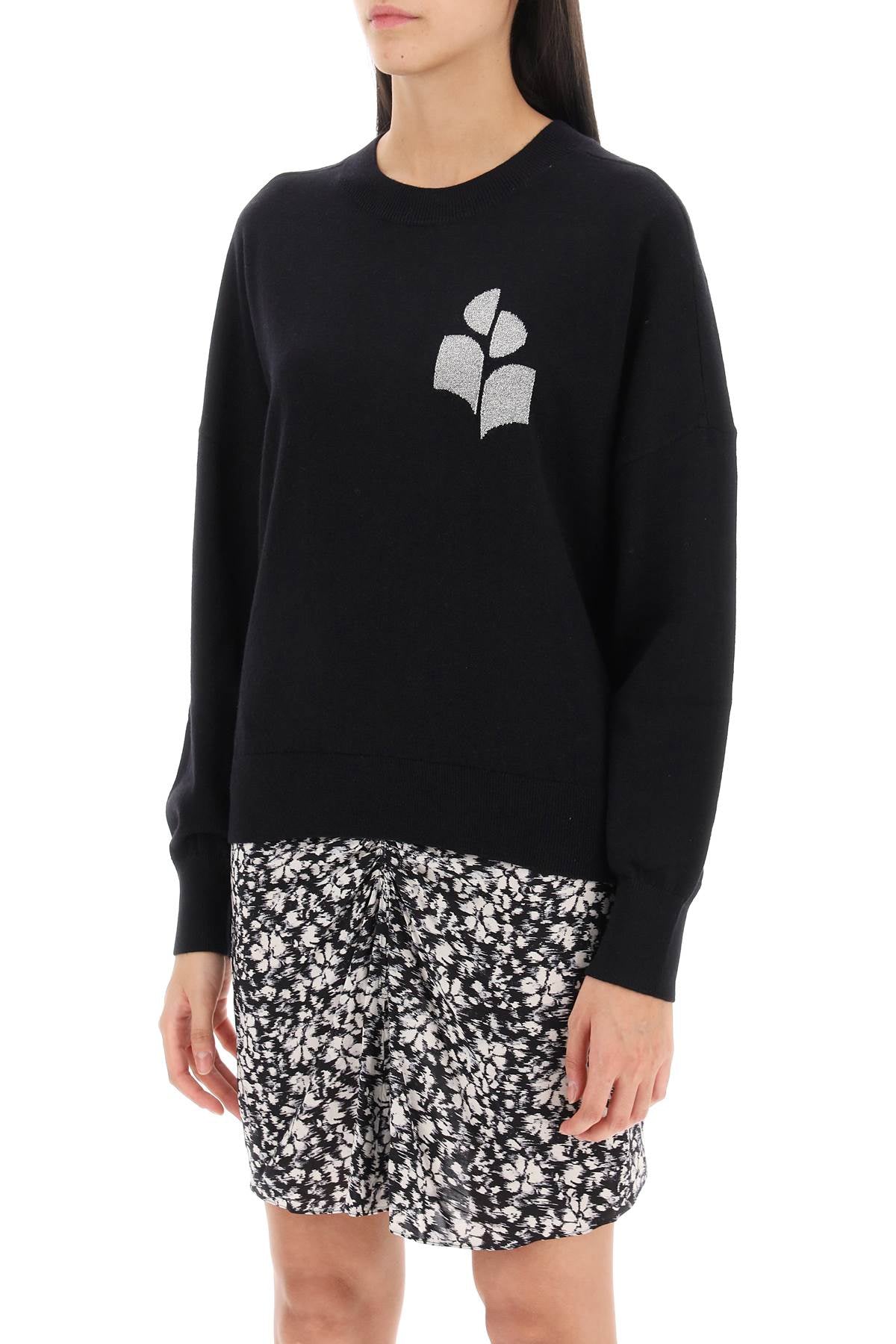 Marant ETOILE Isabel marant etoile marisans sweater with lurex logo intarsia