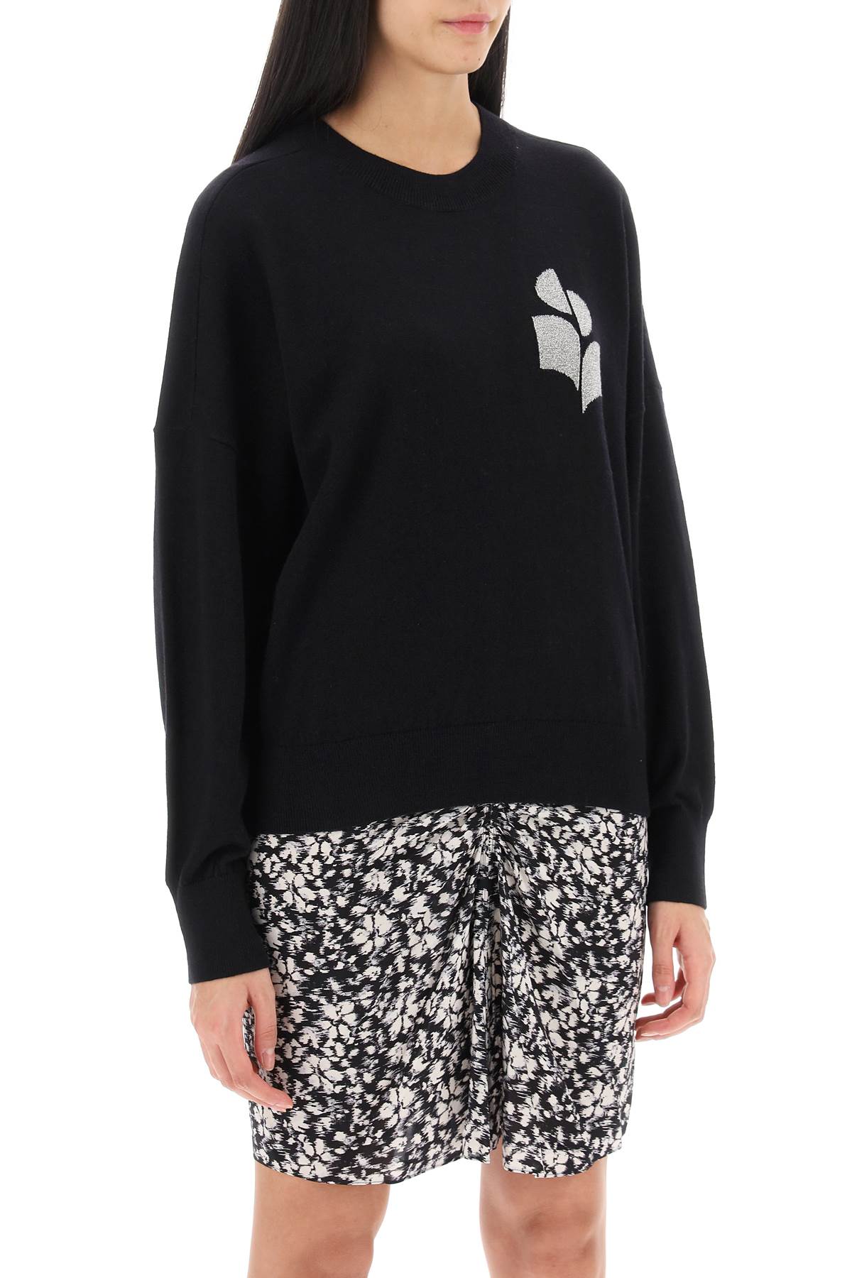 Marant ETOILE Isabel marant etoile marisans sweater with lurex logo intarsia