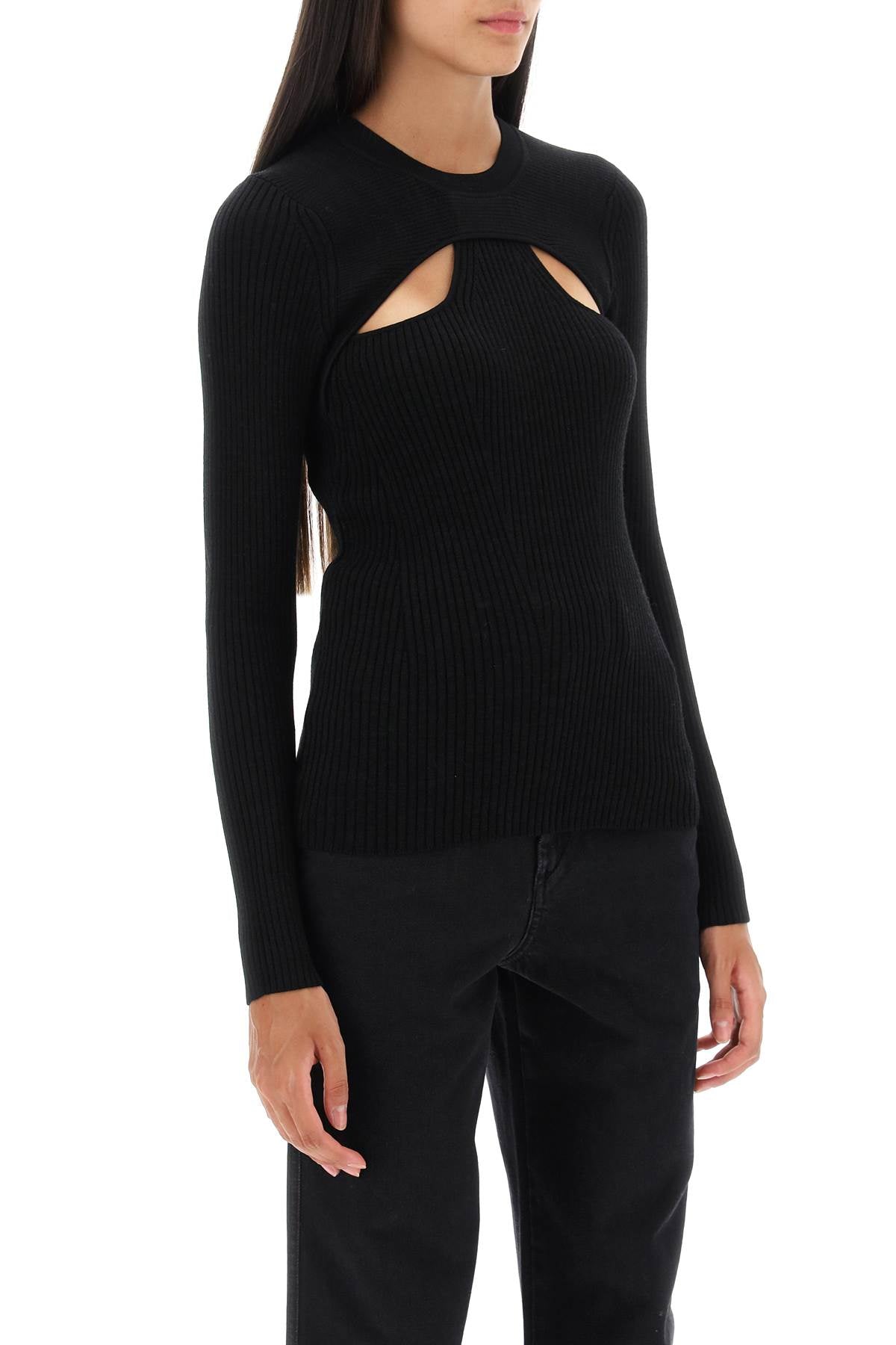 Isabel Marant Isabel marant 'zana' cut-out sweater in ribbed knit