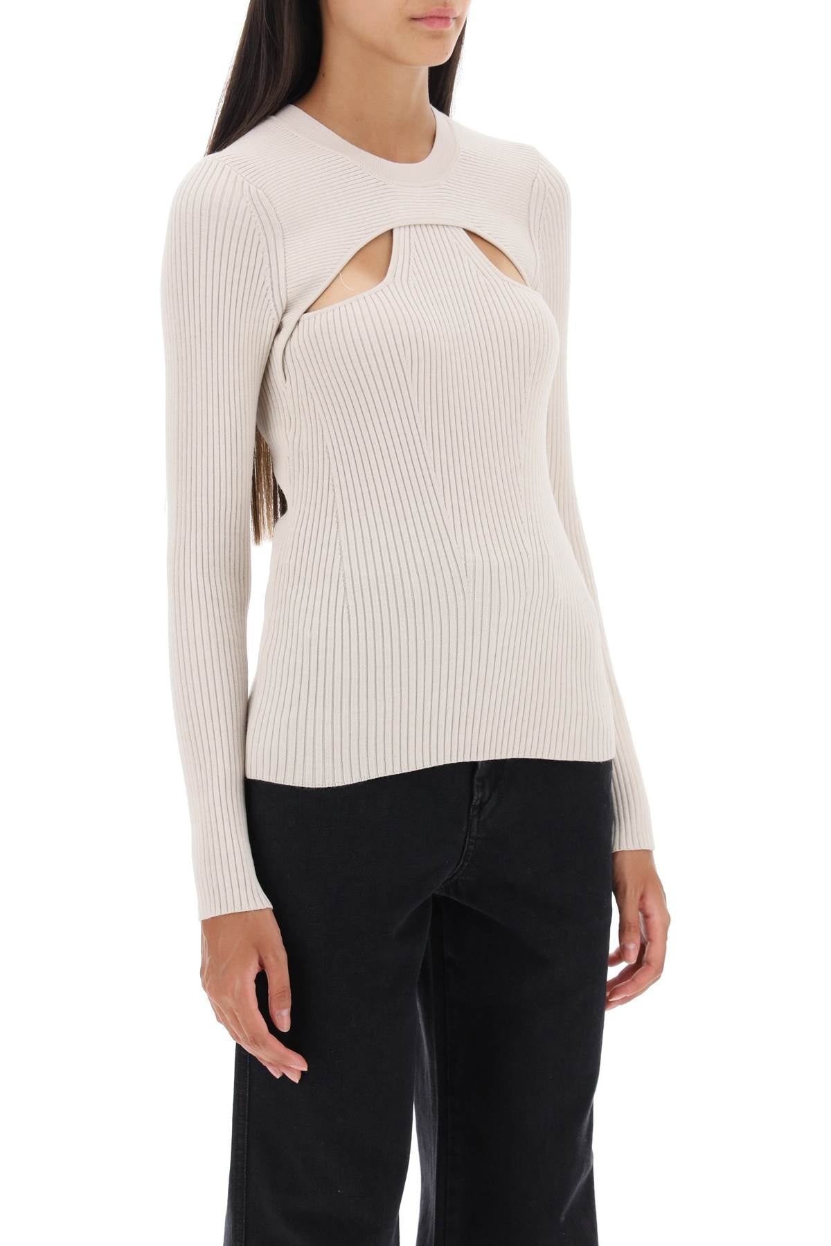 Isabel Marant Isabel marant 'zana' cut-out sweater in ribbed knit