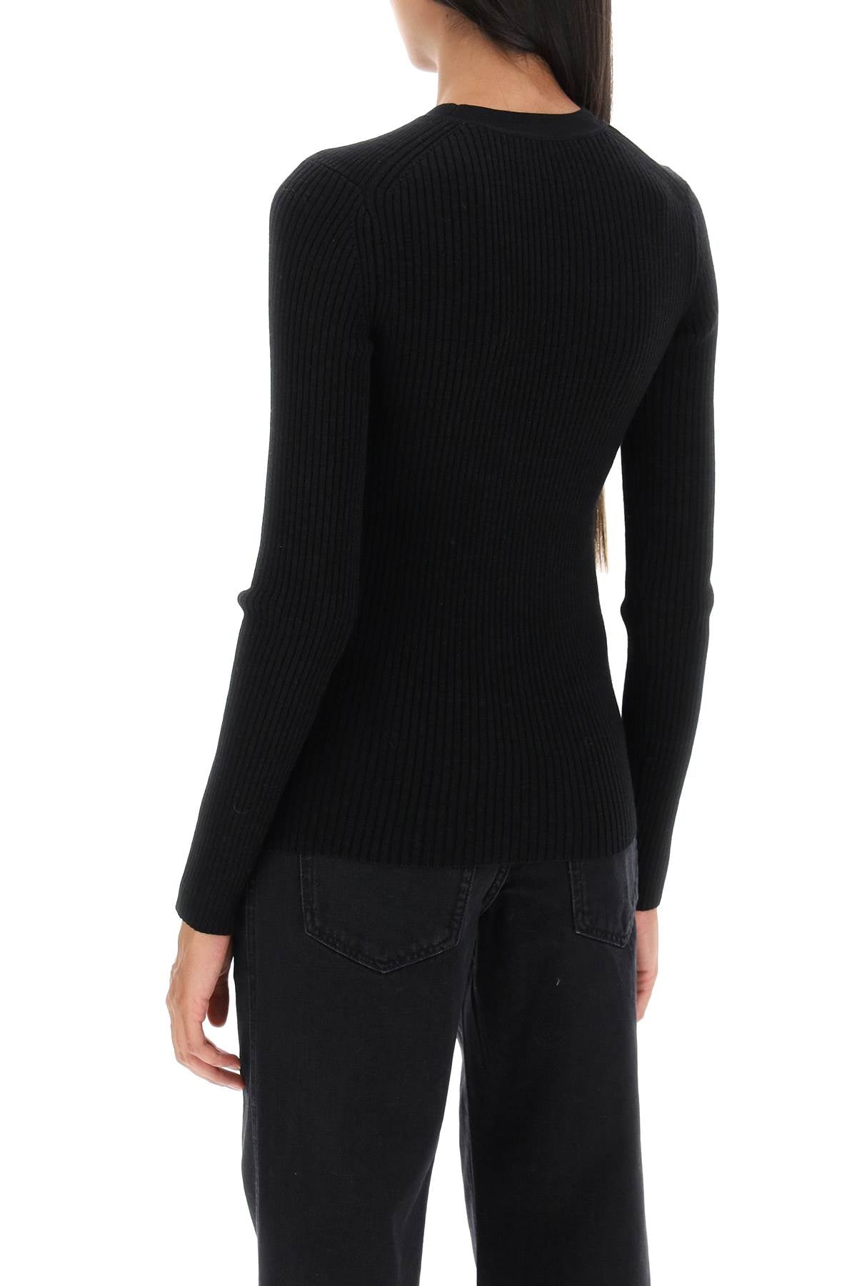 Isabel Marant Isabel marant 'zana' cut-out sweater in ribbed knit