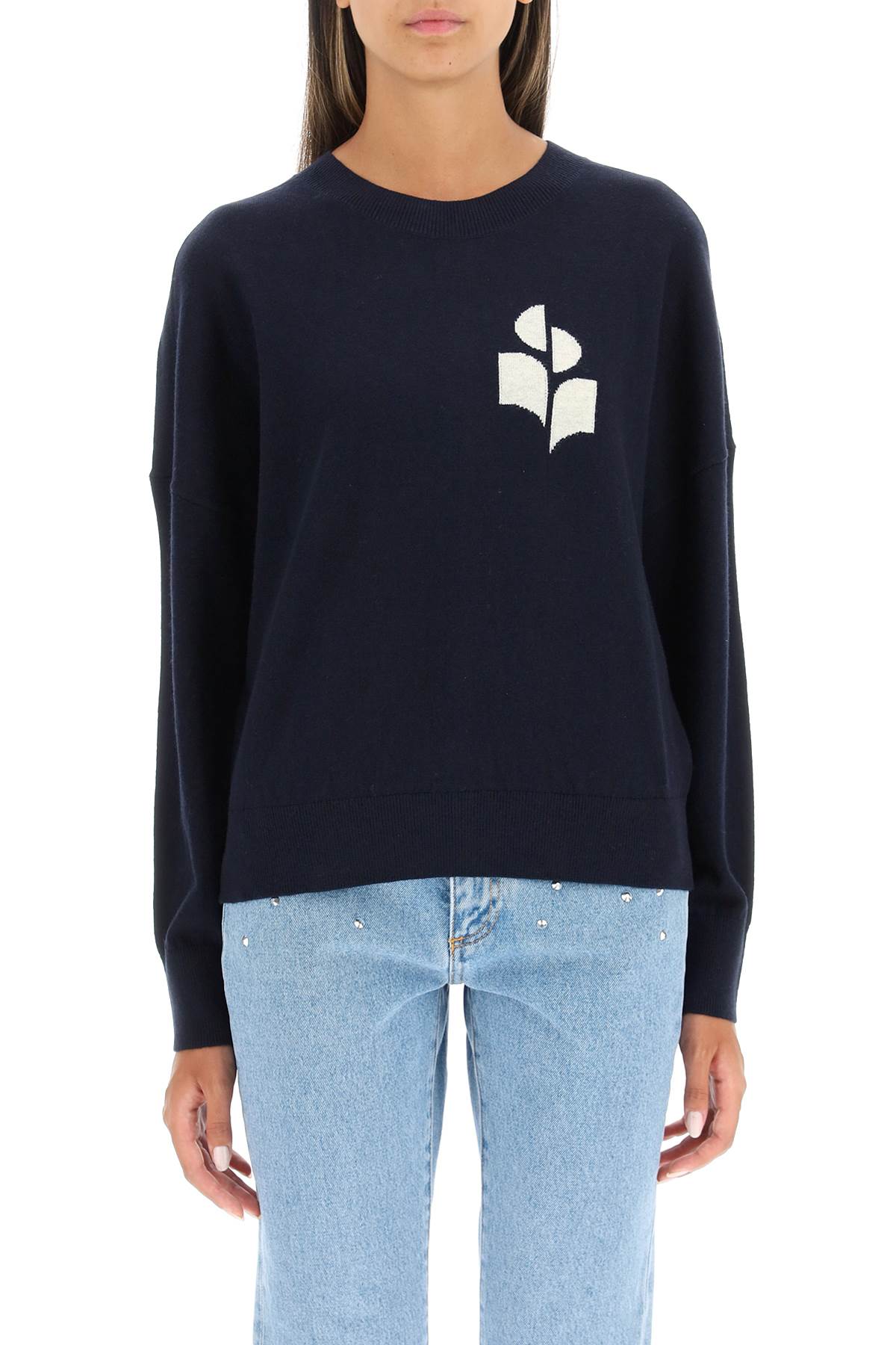 Marant ETOILE Isabel marant etoile marisans sweater with logo intarsia