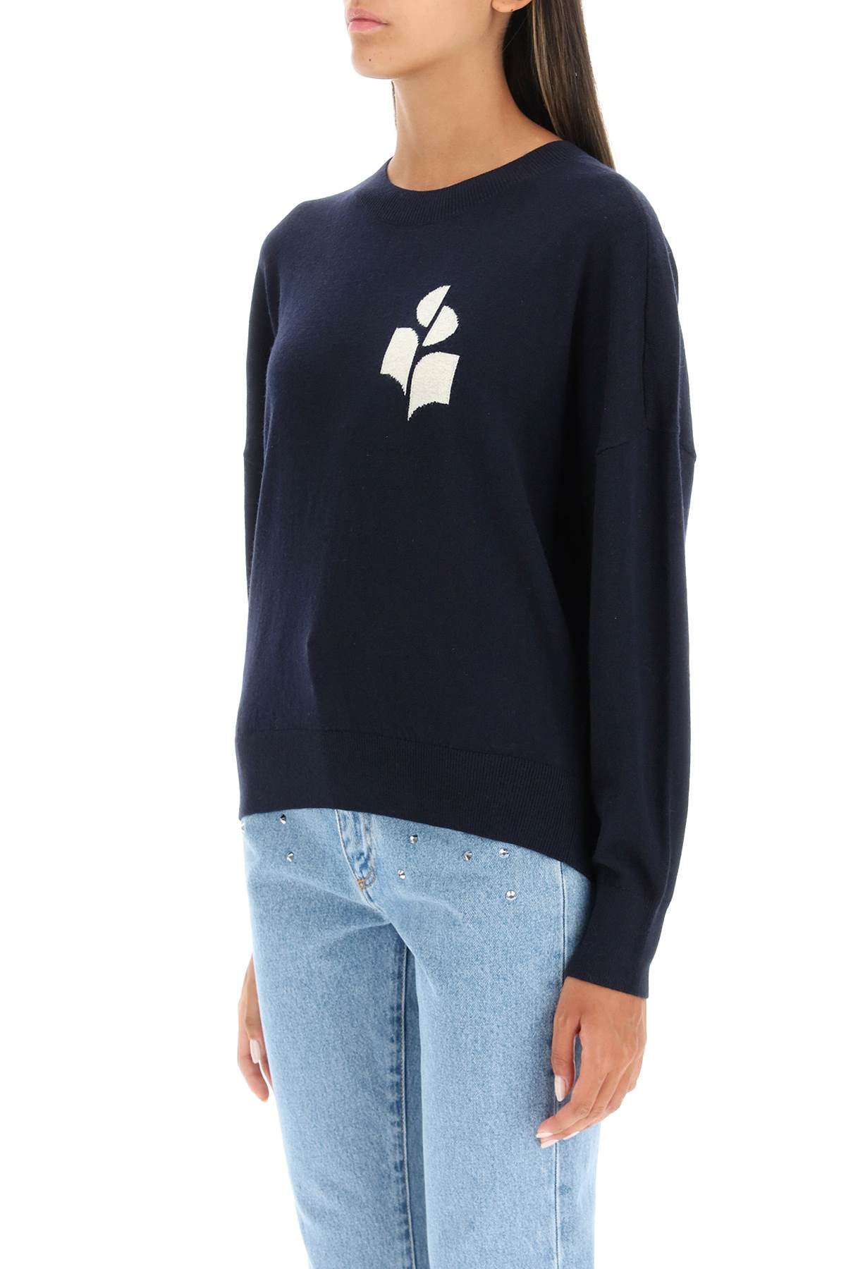 Marant ETOILE Isabel marant etoile marisans sweater with logo intarsia