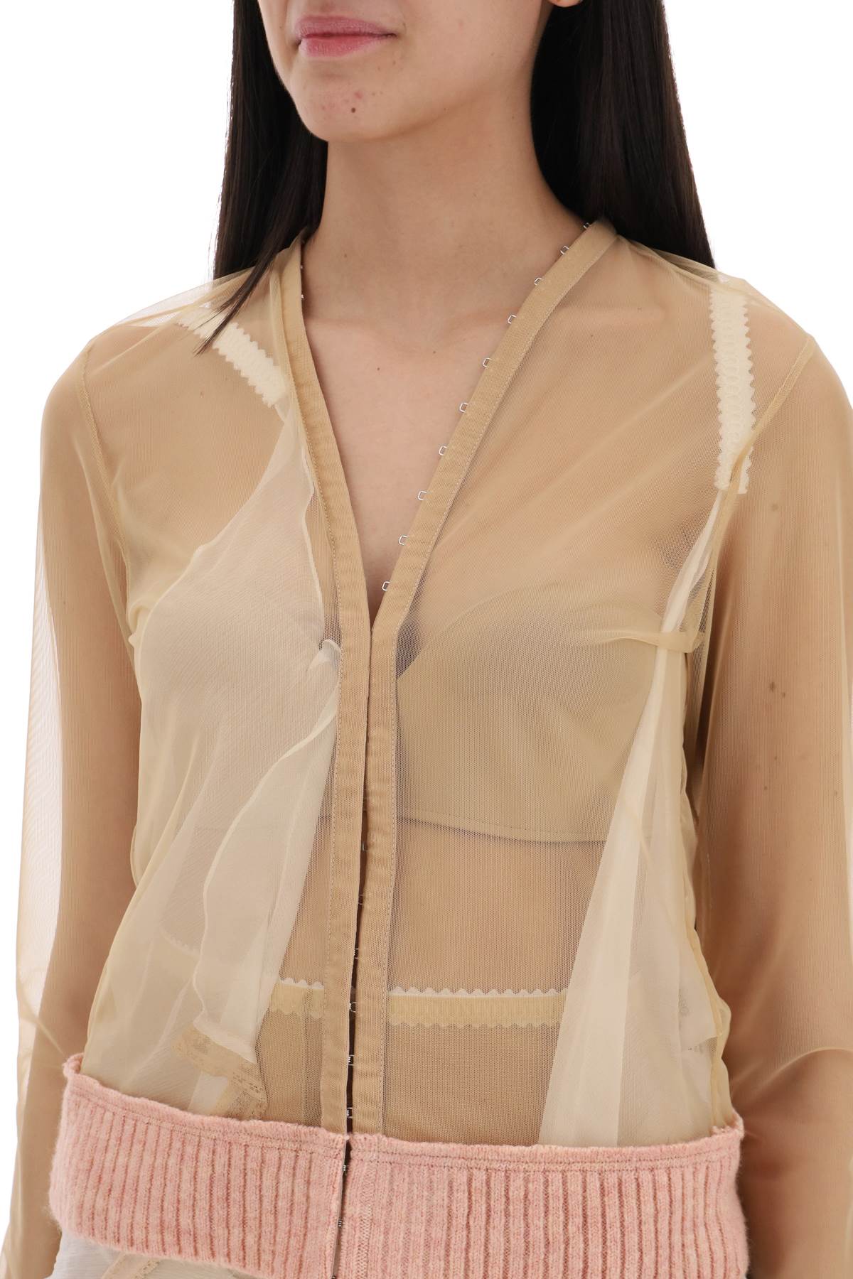 DILARA FINDIKOGLU Dilara findikoglu transparent long-sleeved top for a stylish