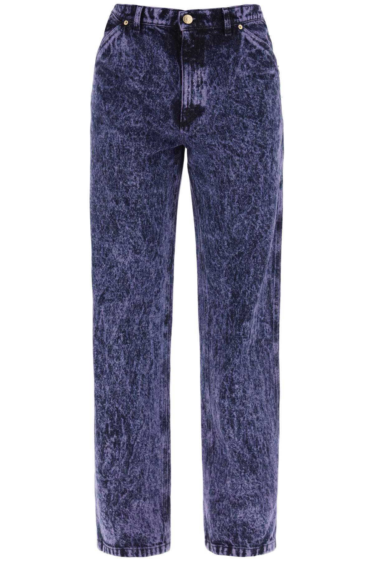 Marni Marni loose marbleized denim jeans in