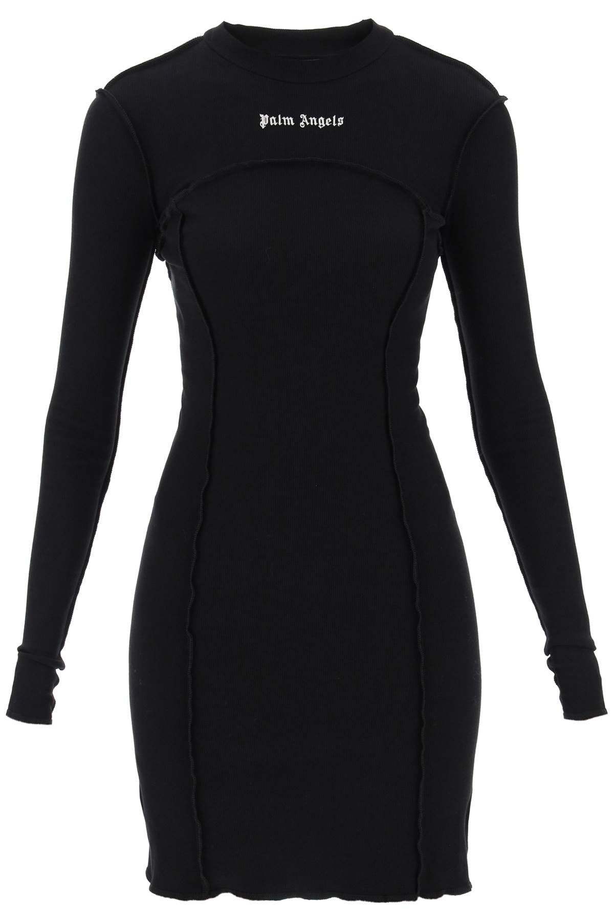 Palm Angels Palm angels long-sleeved mini dress in ribbed jersey