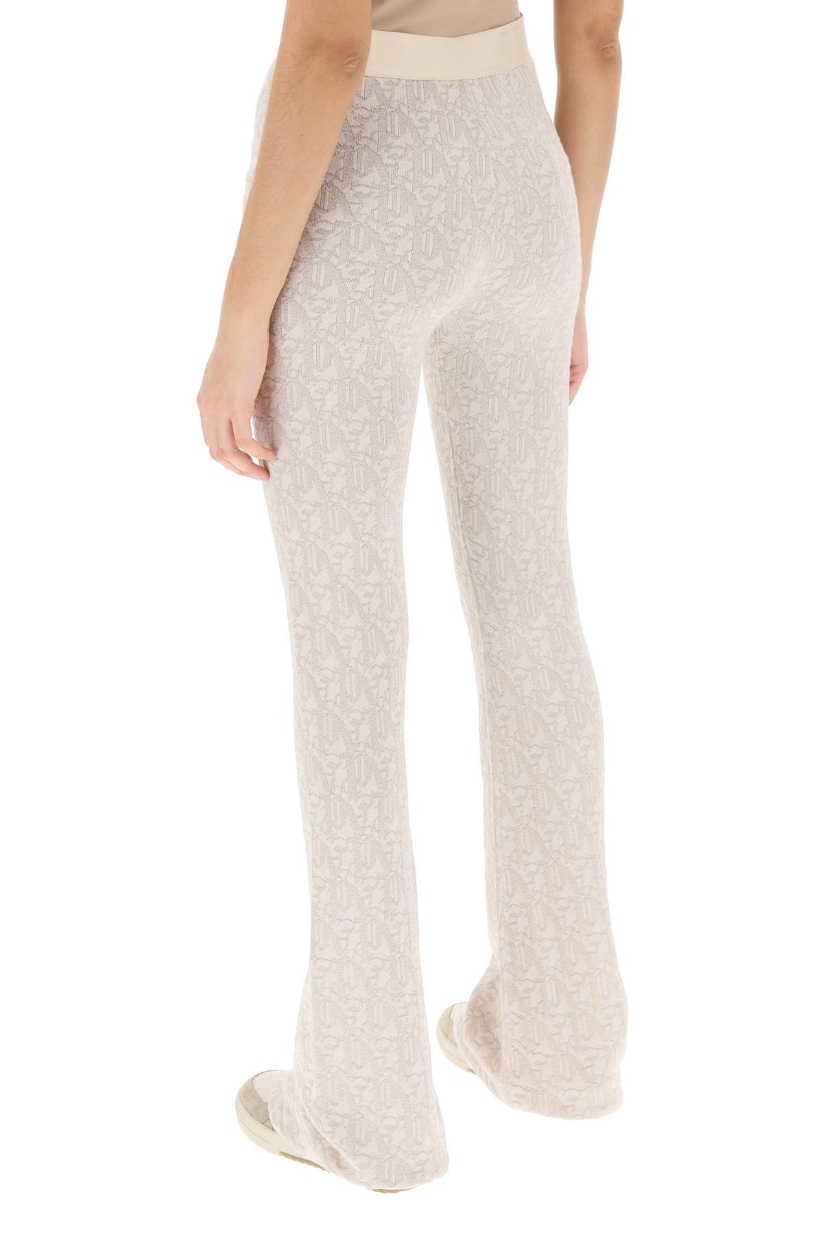 Palm Angels Palm angels monogram pants in lurex knit