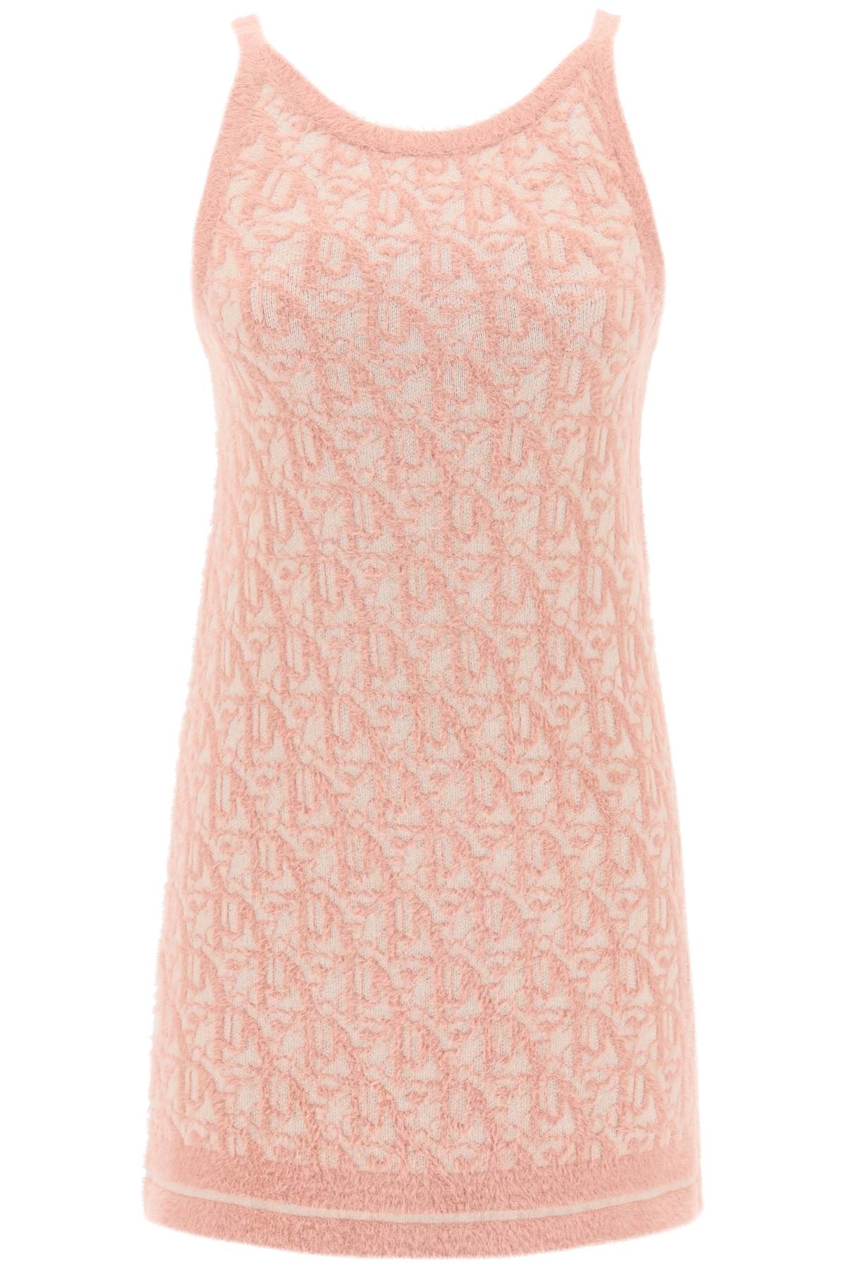 Palm Angels Palm angels monogram knitted mini dress