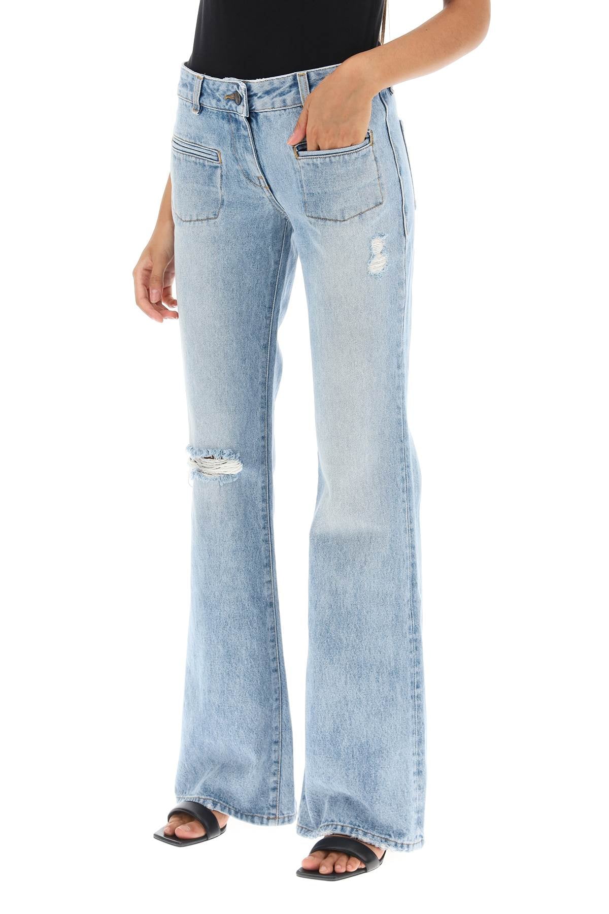 Palm Angels Palm angels low-rise waist bootcut jeans