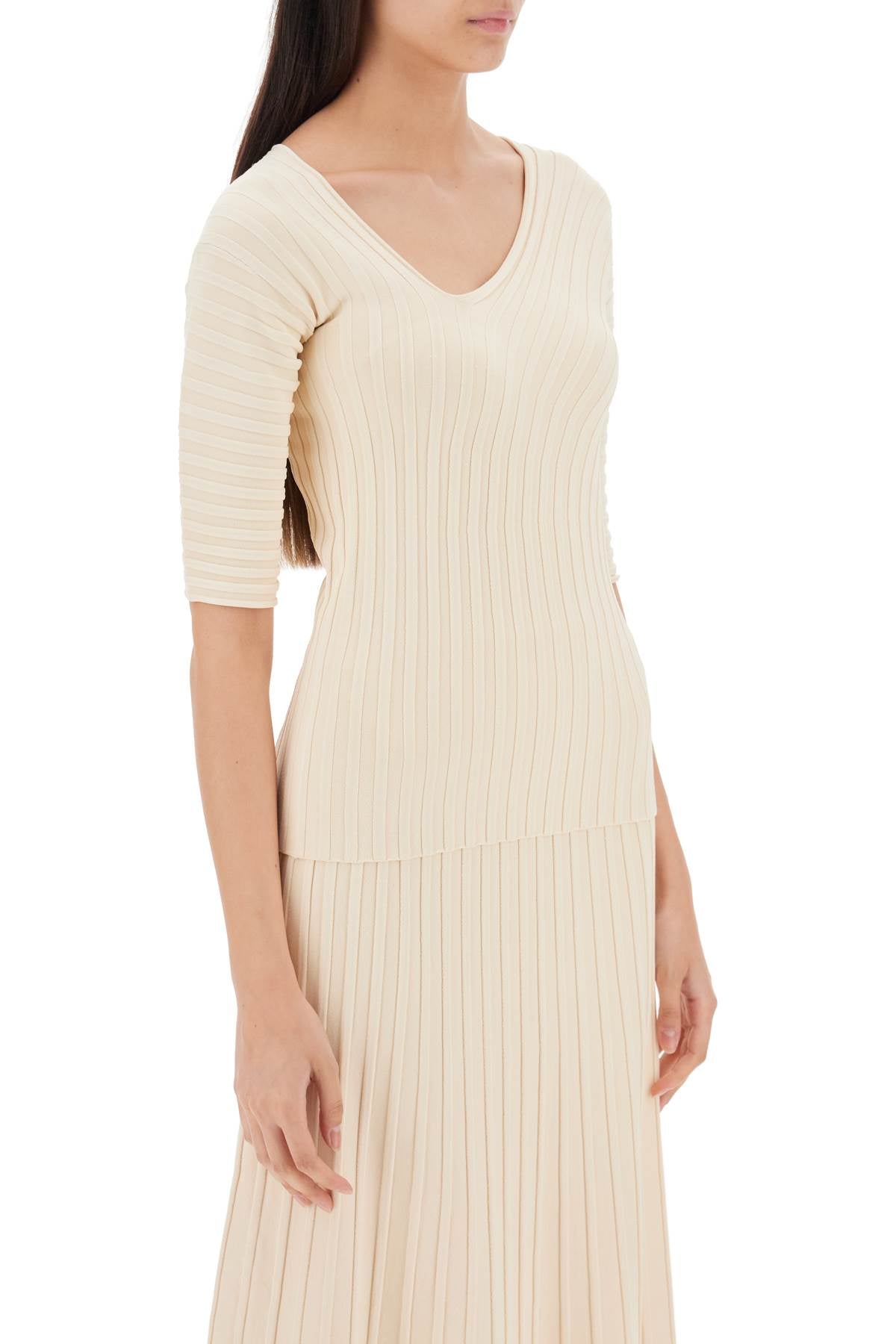 By Malene Birger By malene birger 'ivena' ribbed top with asymmetrical neckline