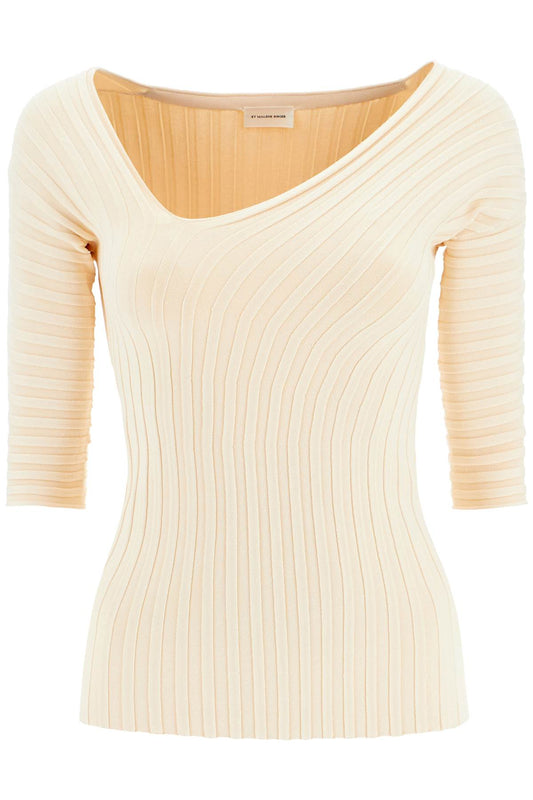 By Malene Birger By malene birger 'ivena' ribbed top with asymmetrical neckline