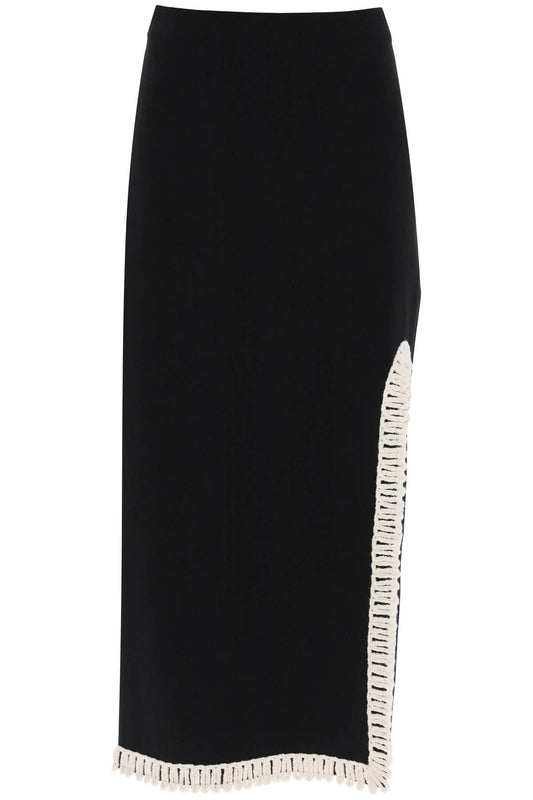 By Malene Birger By malene birger gabie maxi skirt with crochet trims