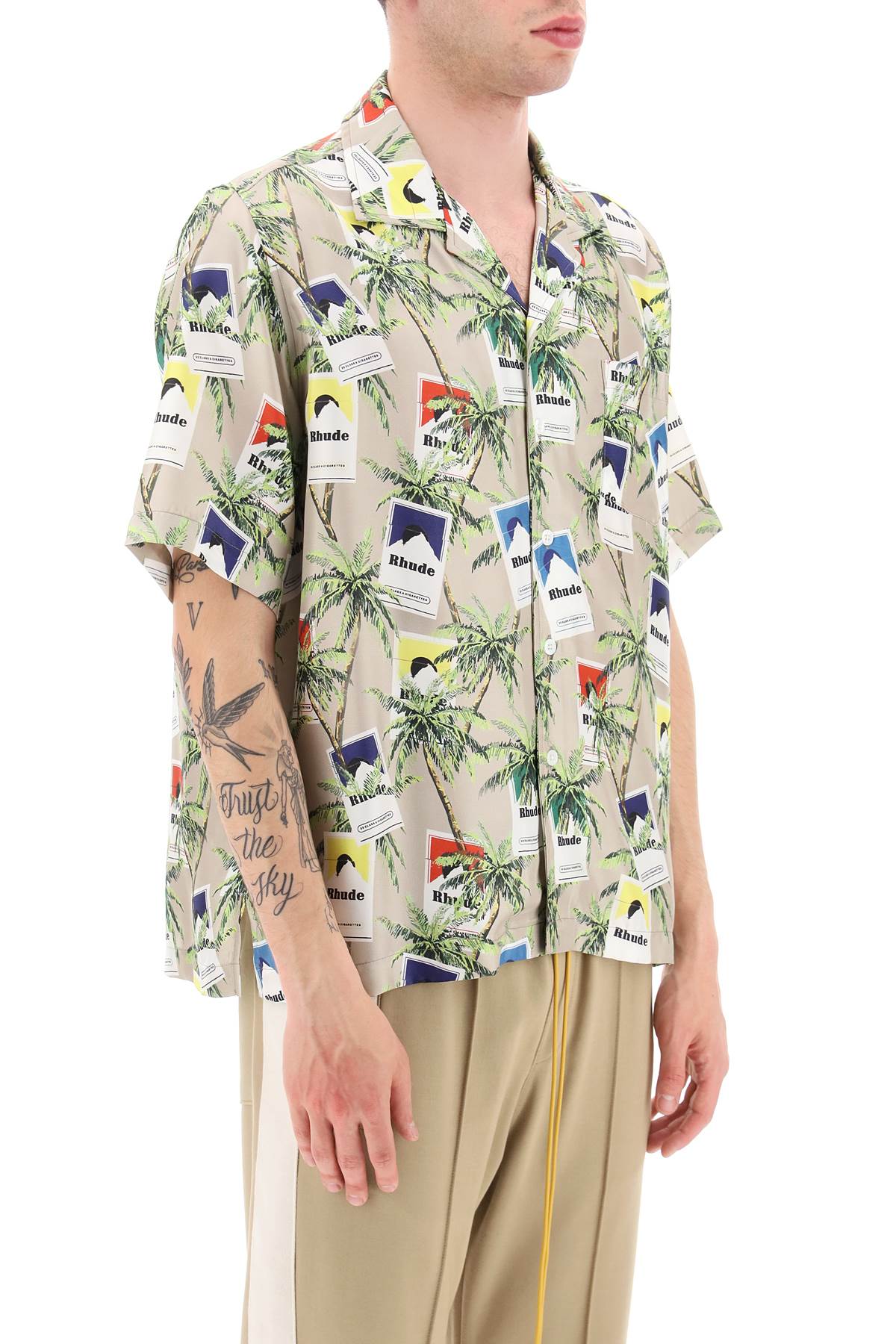 Rhude Rhude 'cigarette' bowling shirt in silk