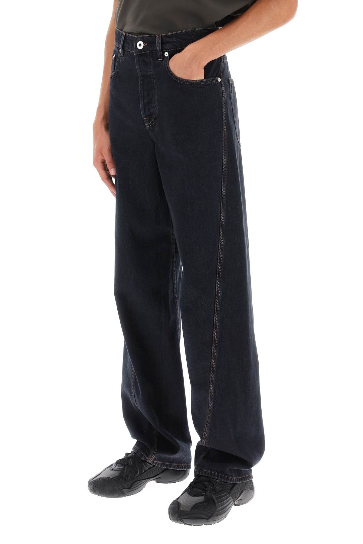 Lanvin Lanvin baggy jeans with twisted seams