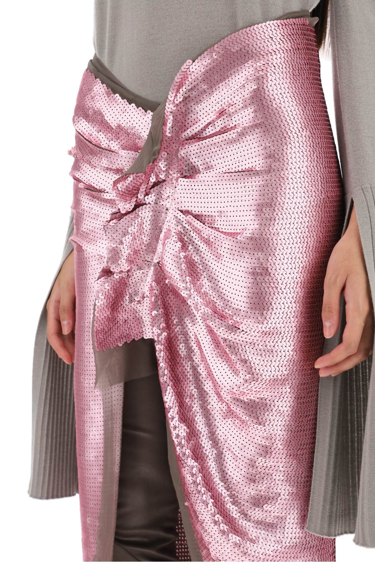 Rick Owens Rick owens sequin-embroidered skirt with train