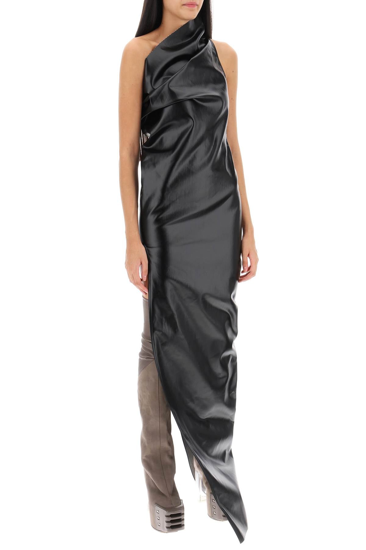 Rick Owens Rick owens athena maxi dress in laquered denim