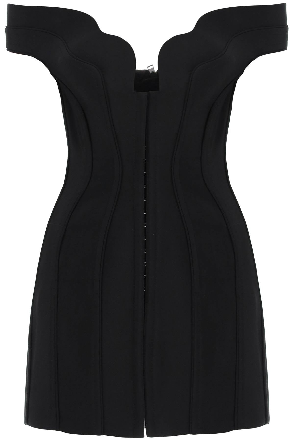 Mugler bustier dress with wavy neckline