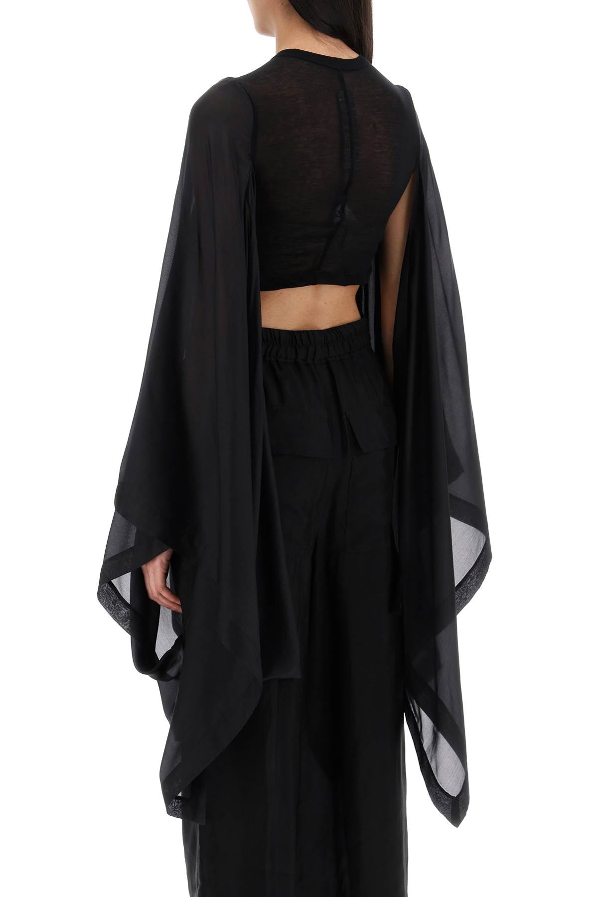 Rick Owens Rick owens "cropped top with cape sleeves"