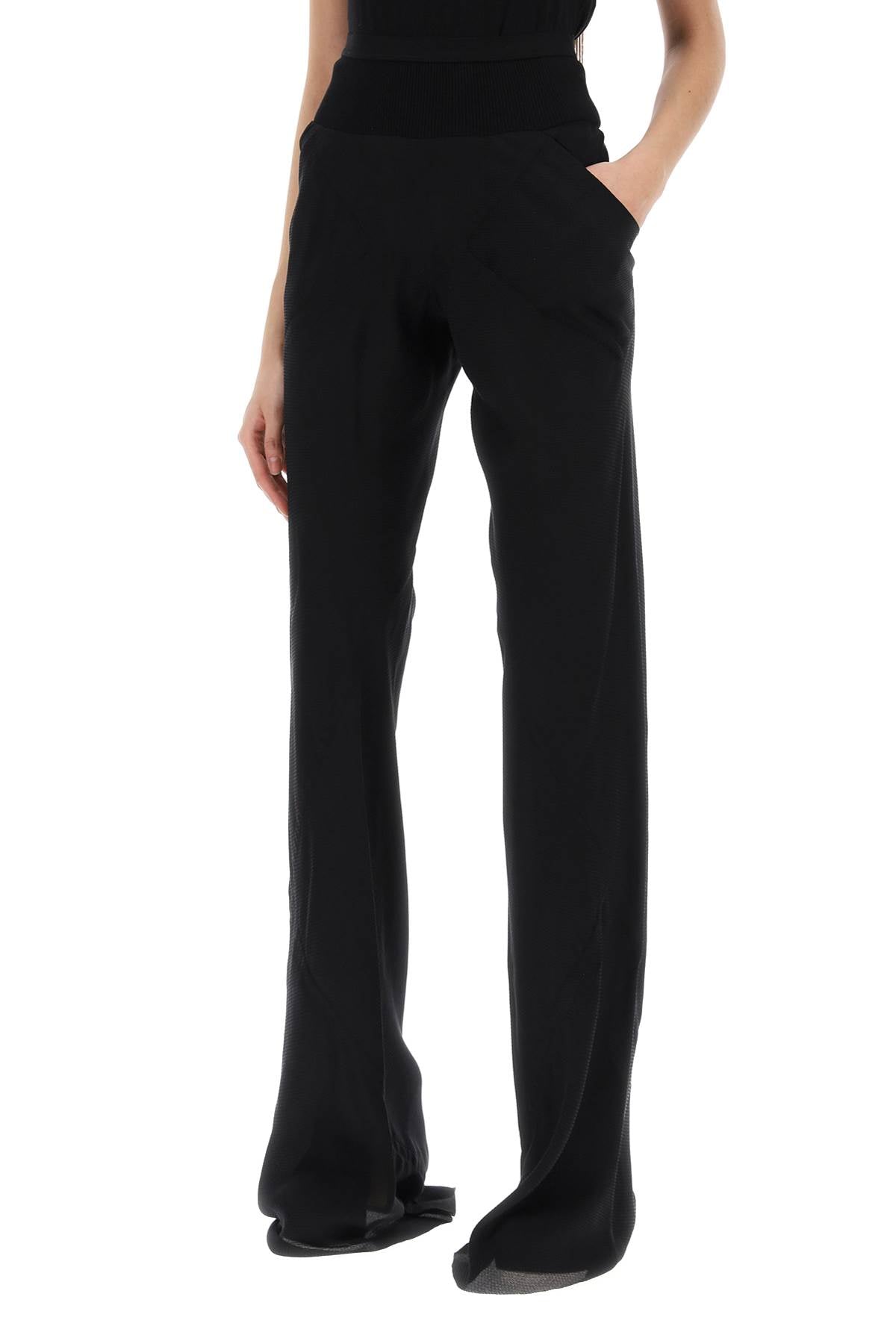 Rick Owens Rick owens bias pants with slanted cut and