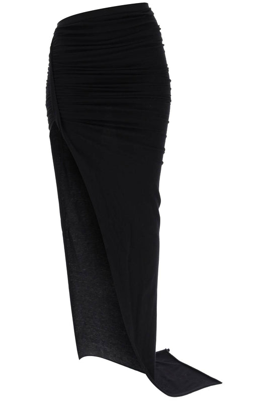 Rick Owens Rick owens asymmetric maxi skirt in jersey