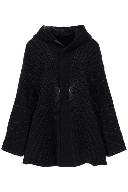 Rick Owens Rick owens 'peter' coat with radiance embroidery