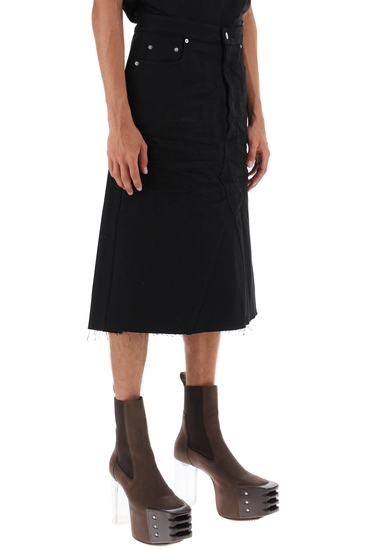 Rick Owens Rick owens midi denim skirt