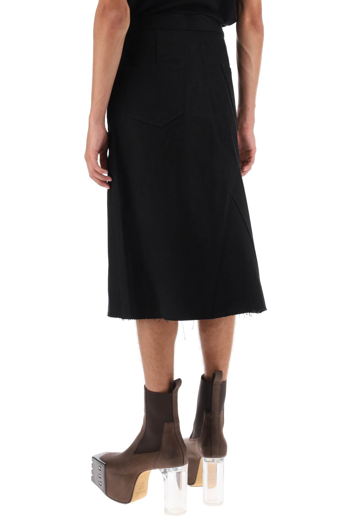 Rick Owens Rick owens midi denim skirt