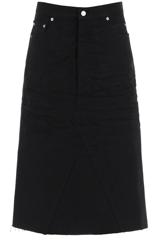 Rick Owens Rick owens midi denim skirt