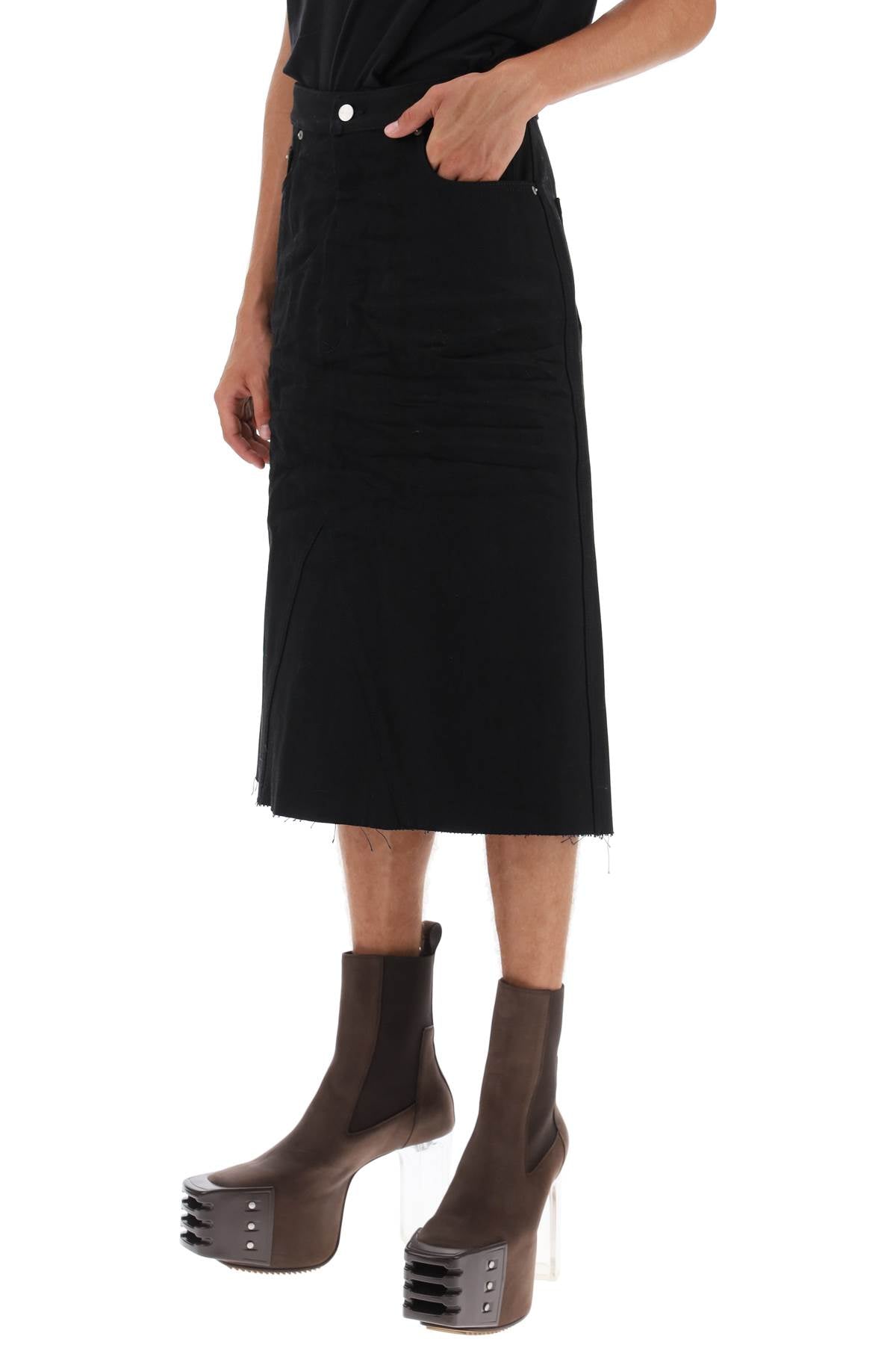 Rick Owens Rick owens midi denim skirt