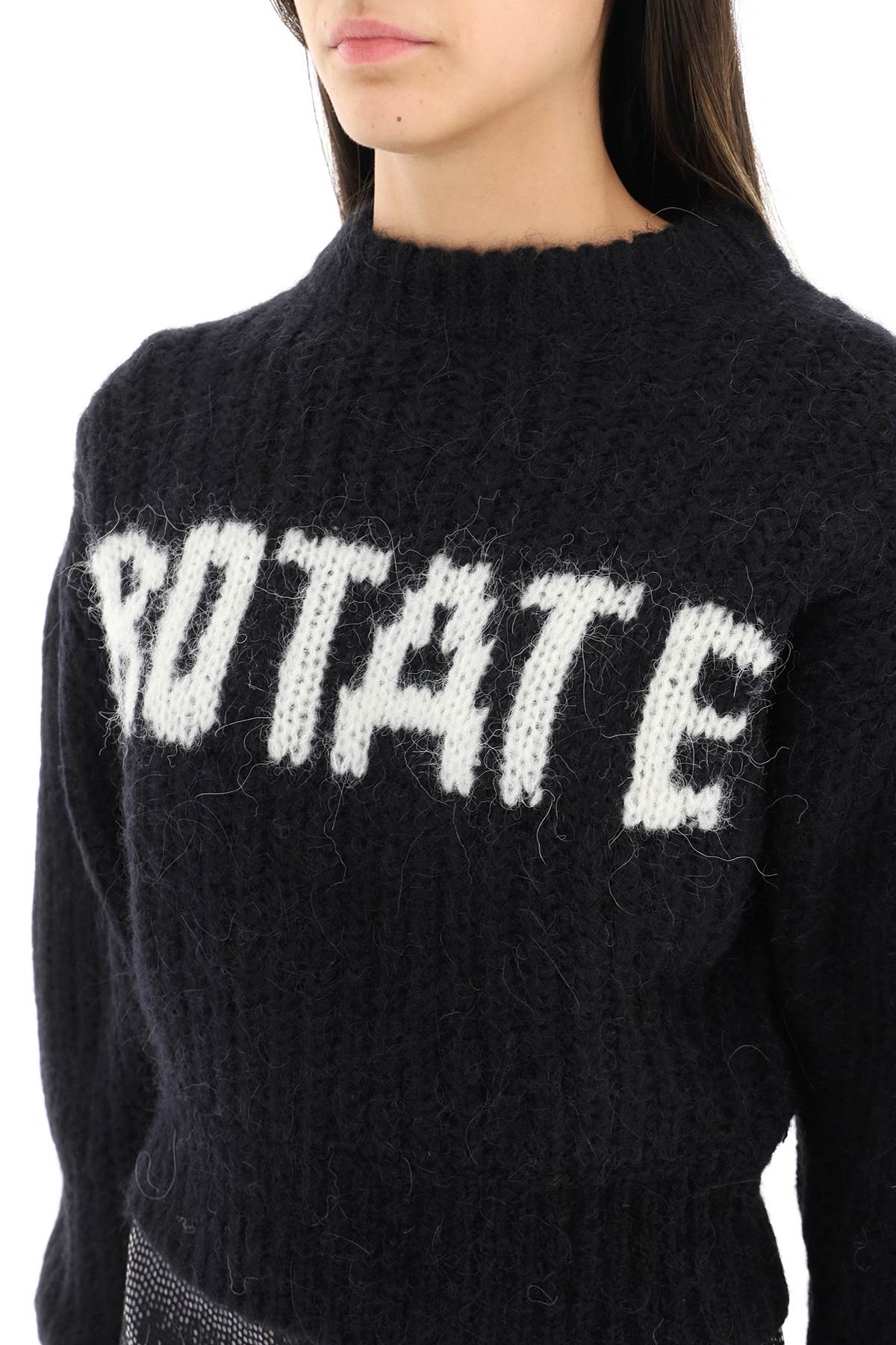 Rotate Rotate wool and alpaca sweater with logo