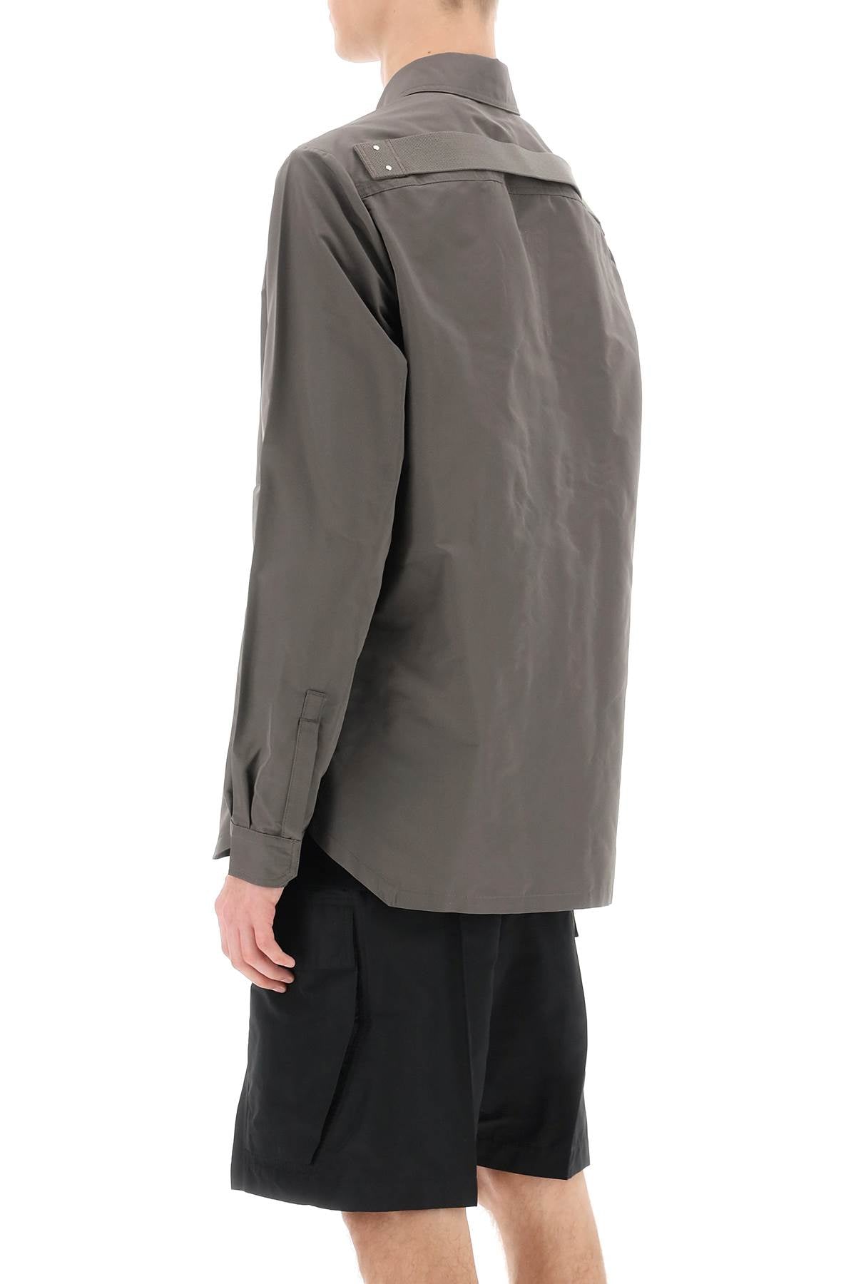 Rick Owens Rick owens faille overshirt with fog pockets