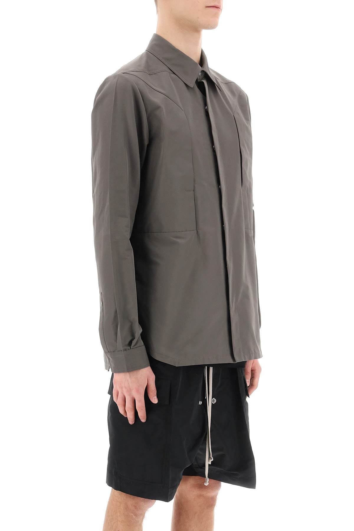 Rick Owens Rick owens faille overshirt with fog pockets