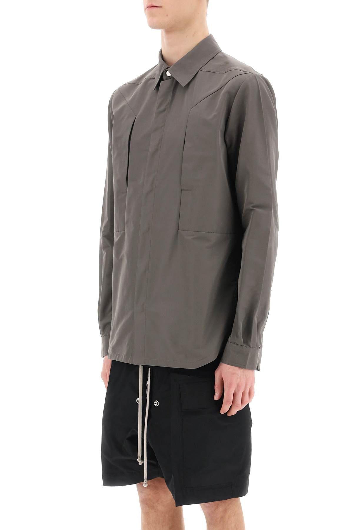 Rick Owens Rick owens faille overshirt with fog pockets