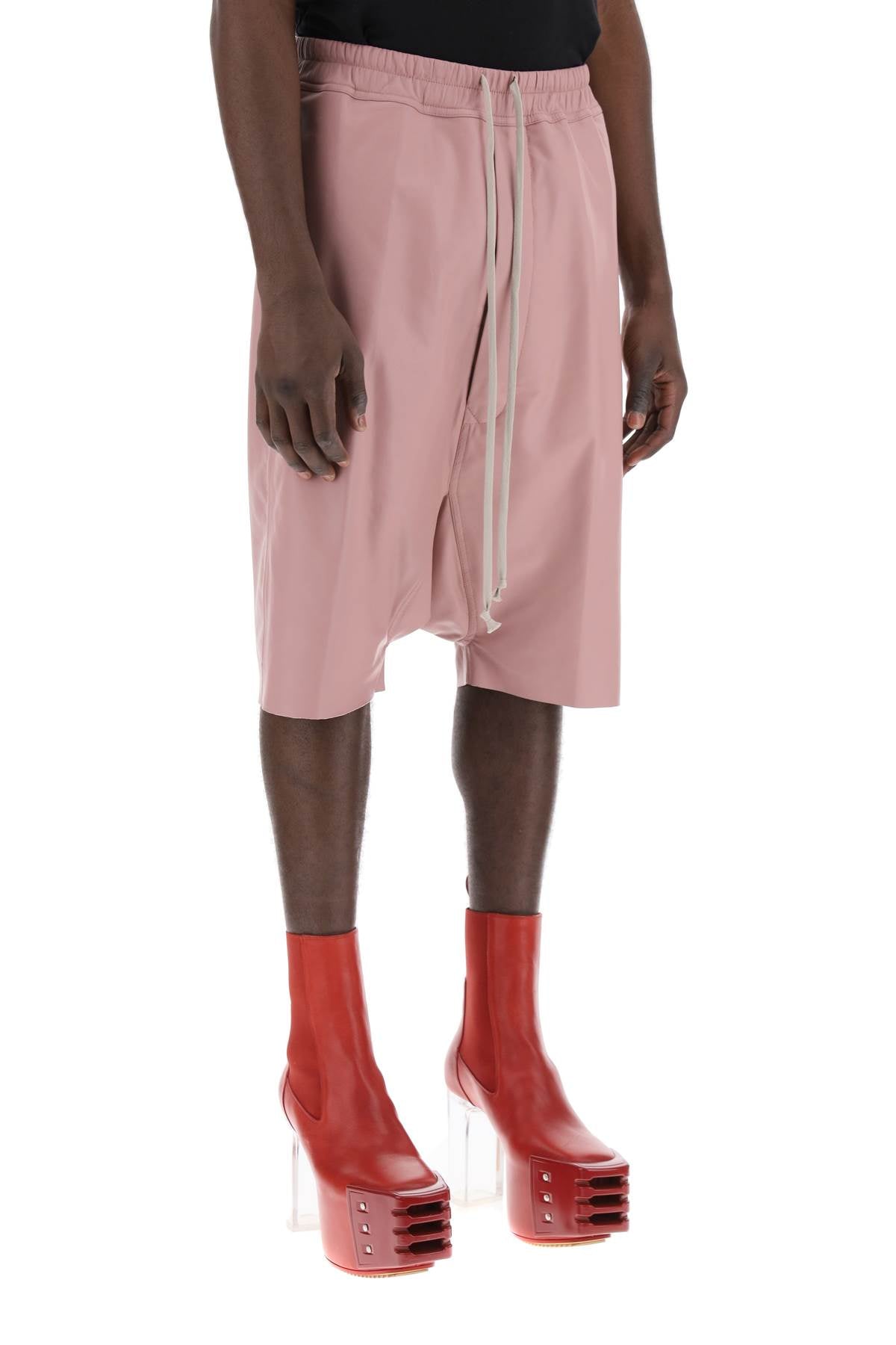 Rick Owens Rick owens leather bermuda shorts for