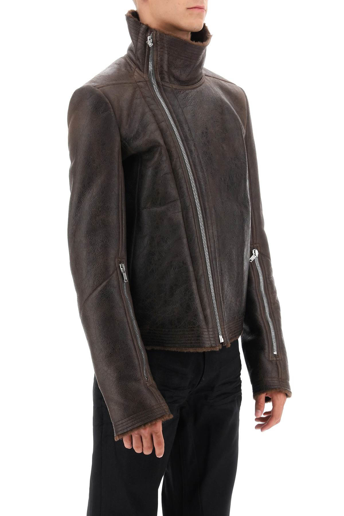 Rick Owens Rick owens 'bauhaus' shearling biker jacket