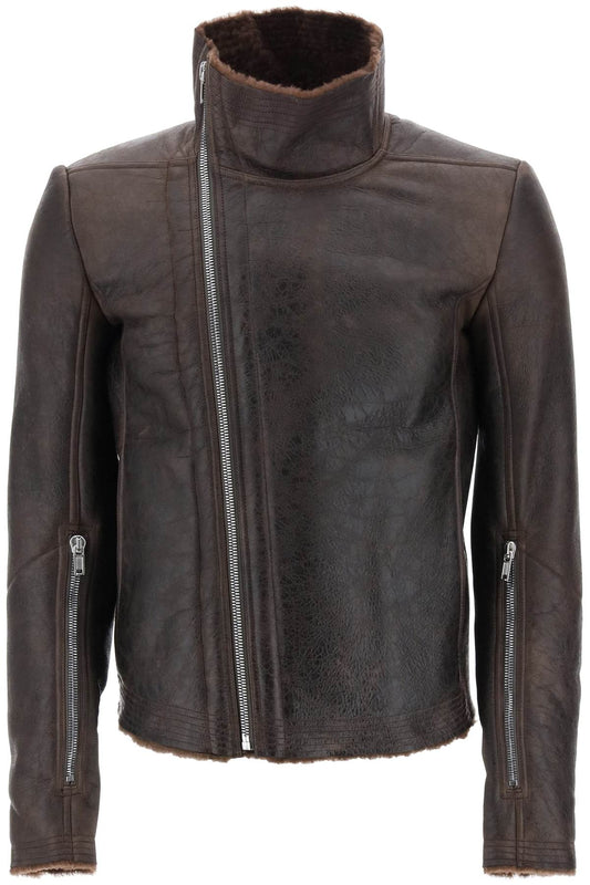 Rick Owens Rick owens 'bauhaus' shearling biker jacket