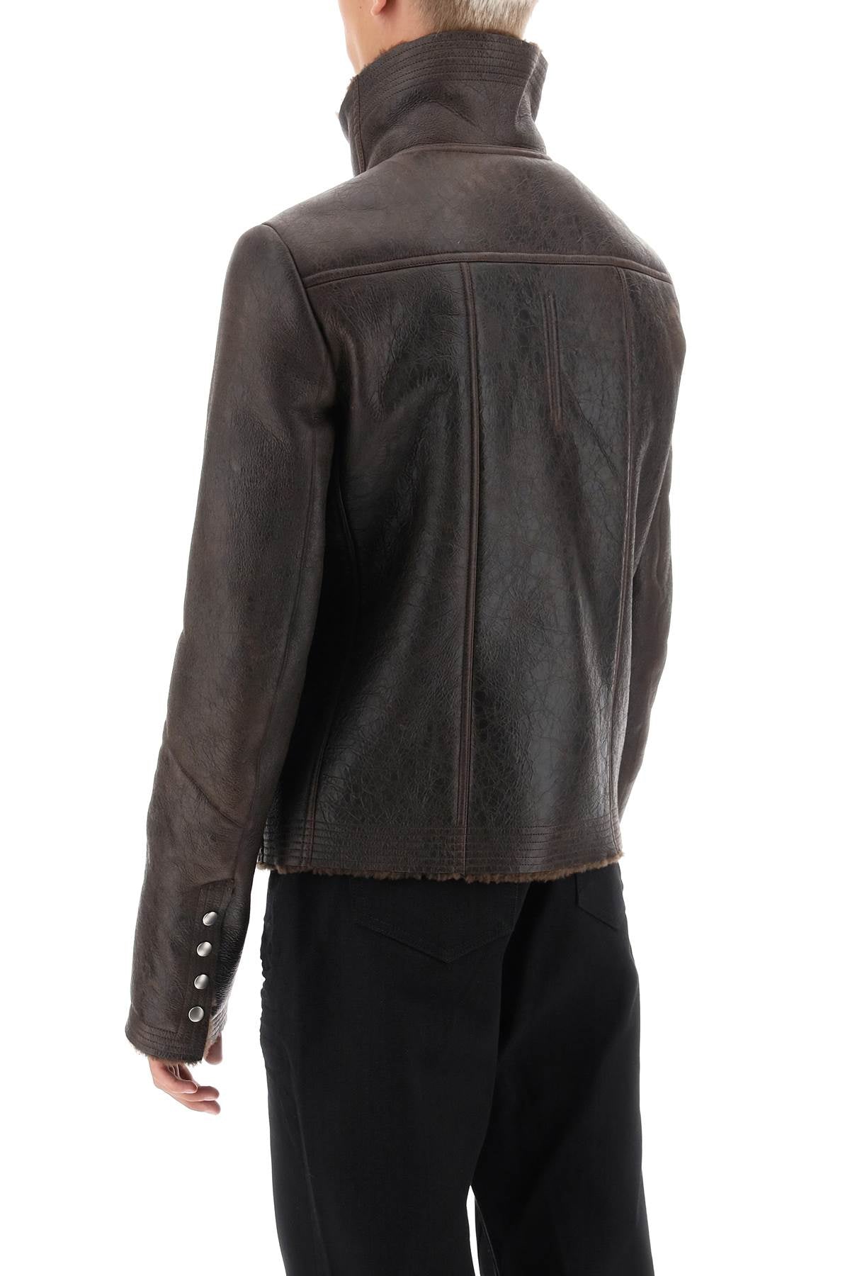 Rick Owens Rick owens 'bauhaus' shearling biker jacket