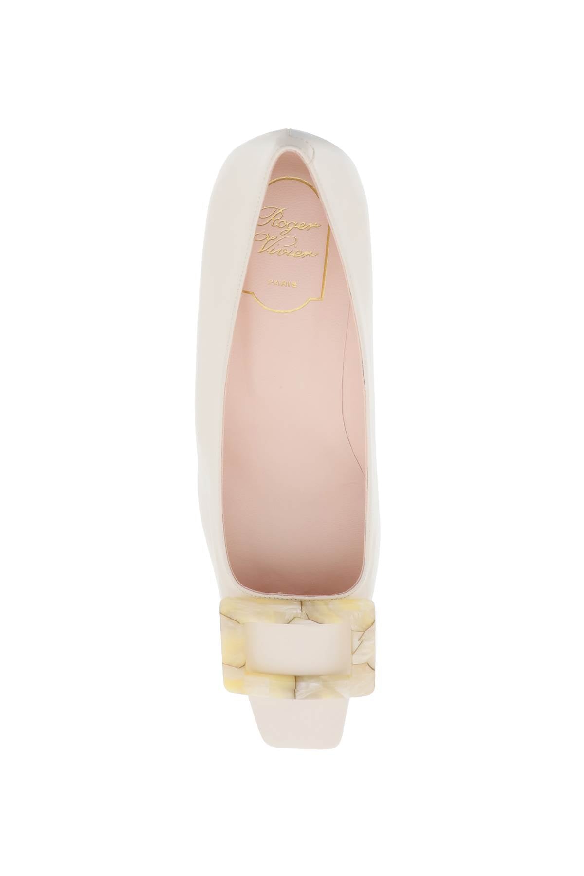 Roger Vivier Roger vivier belle vivier pumps with mother-of-pearl buckle