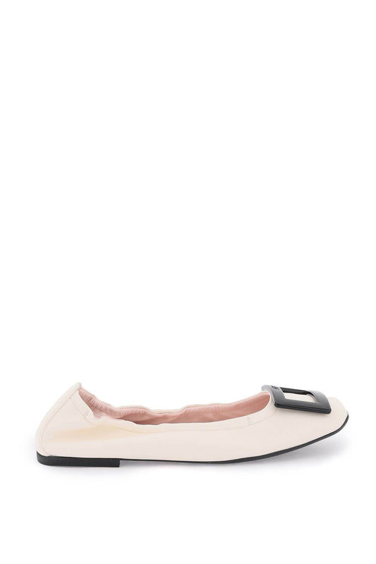 Roger Vivier Roger vivier viv' pockette nappa leather ballet flats with buckle