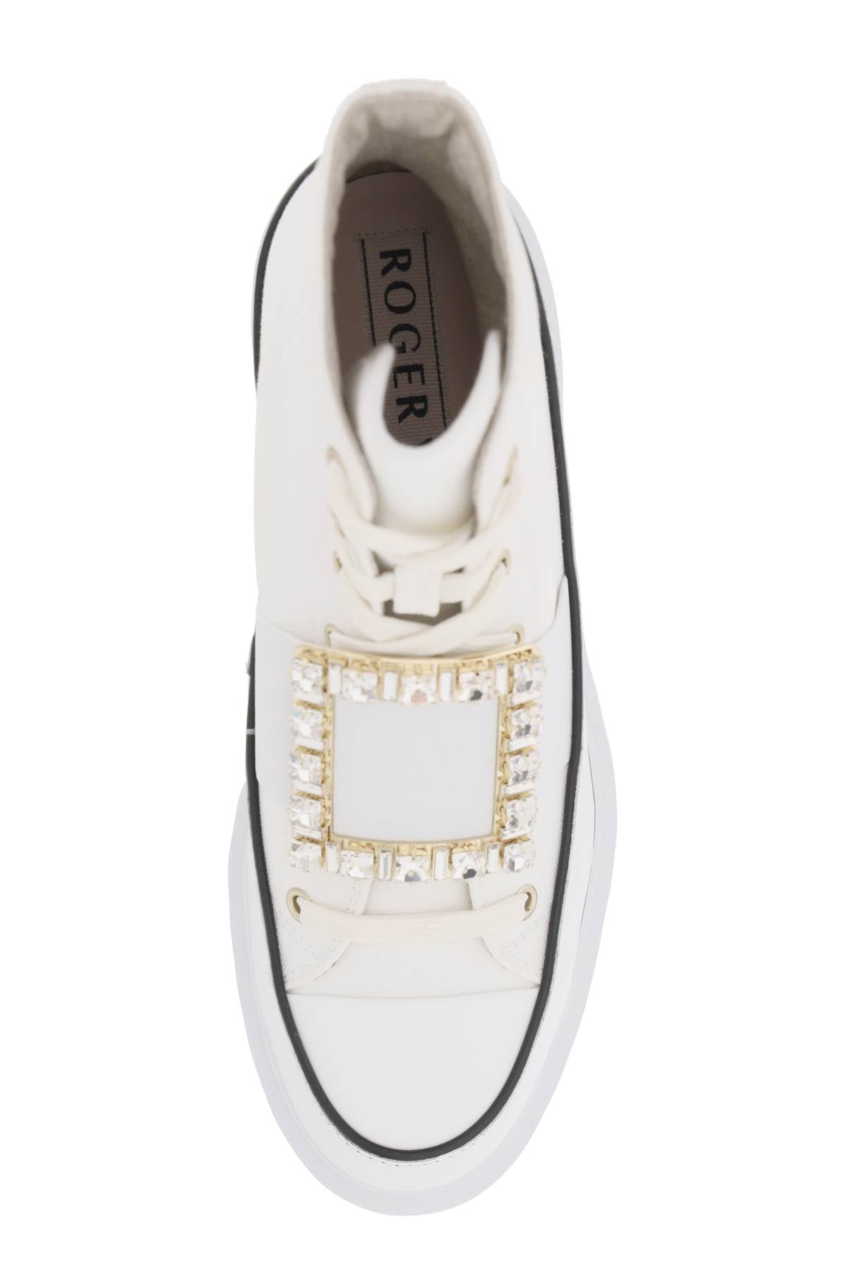 Roger Vivier Roger vivier viv' go-thick canvas high-top sneakers with buckle