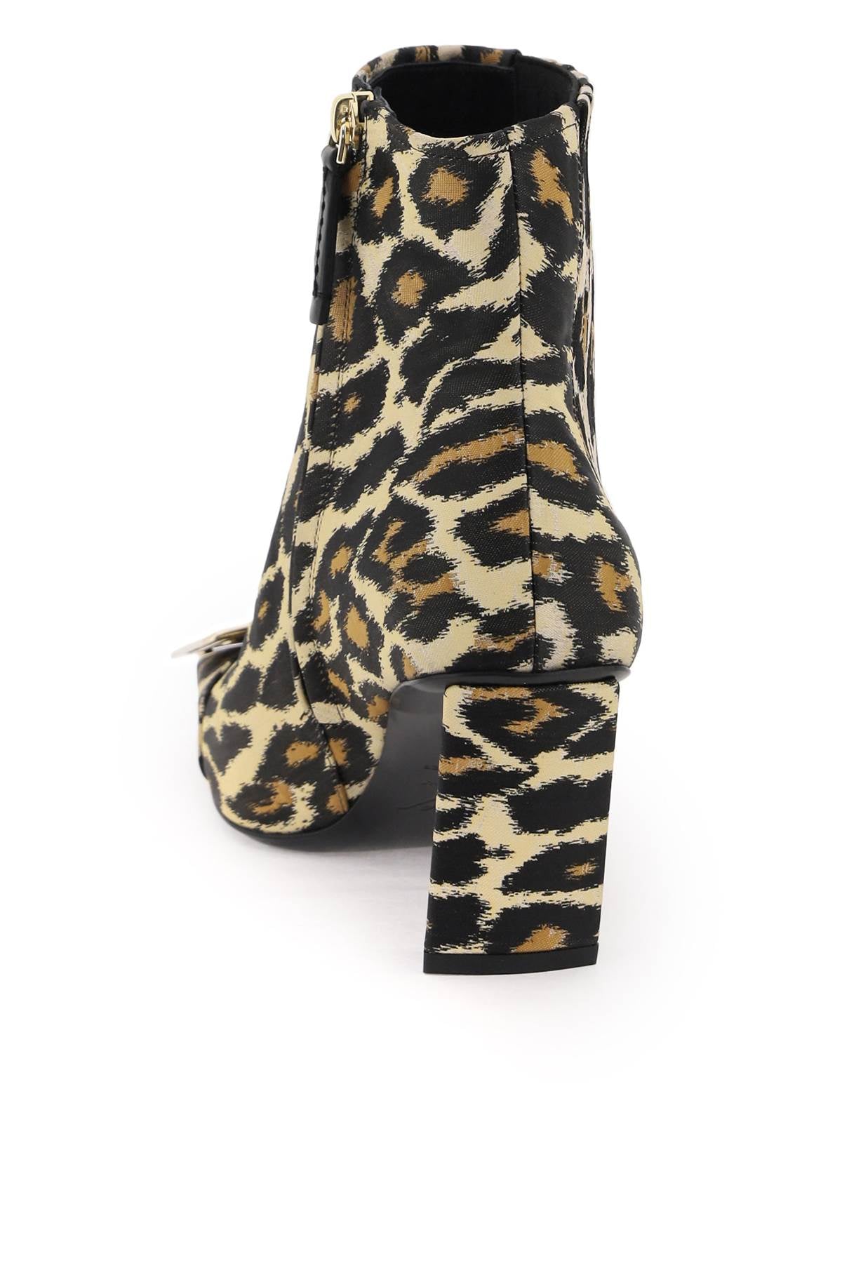 Roger Vivier Roger vivier leopard jacquard 'belle vivier' chelsea boots